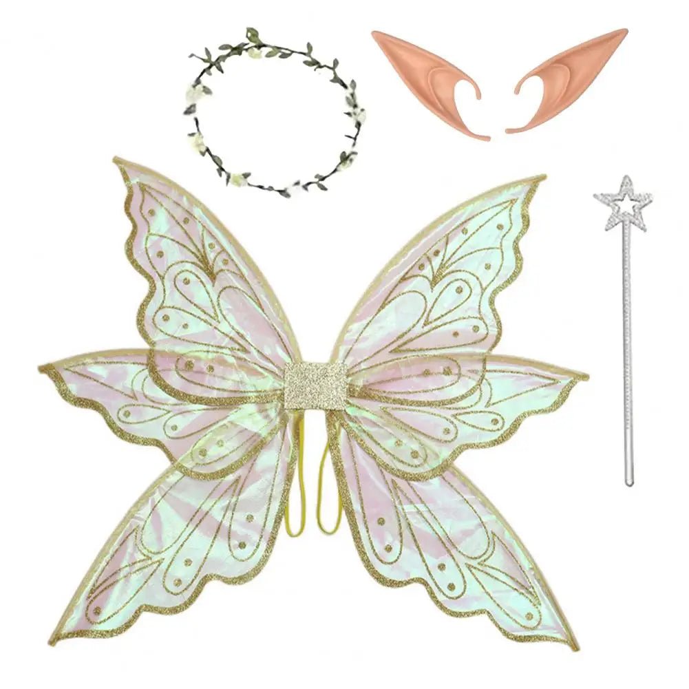Fairy Costume Set for Kids and Adults - Wings, Wand, Elf Ears