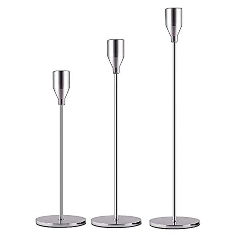 3-Piece European Style Candle Holders Set in Various Colours