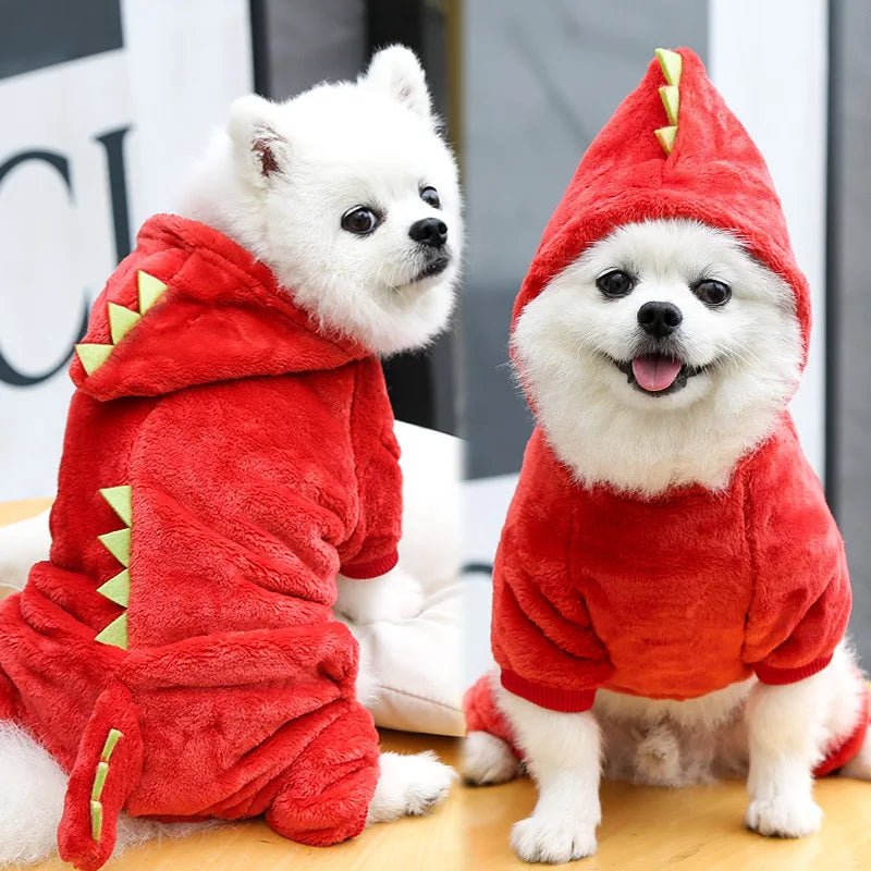 Dinosaur Pet Costume for Dogs & Cats - Soft Coral Velvet