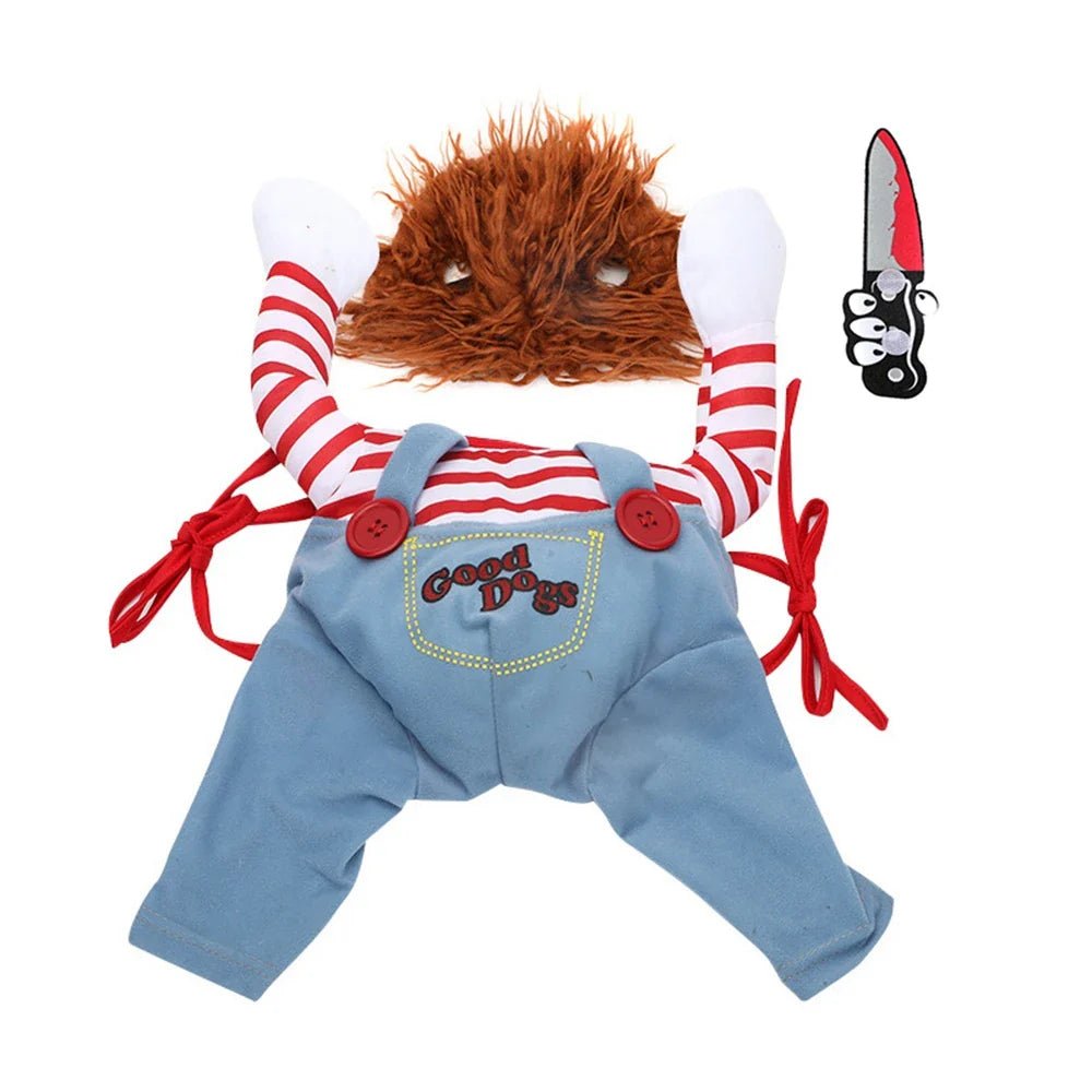Funny 3-Piece Dog Costume Set with Foam Cutter & Wig Hat