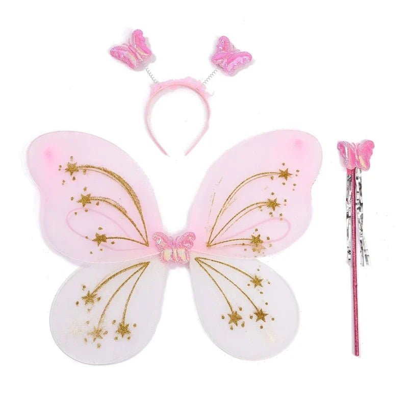 Fairy Costume for Girls, Tutu Dress, Wings, Wand & Headband