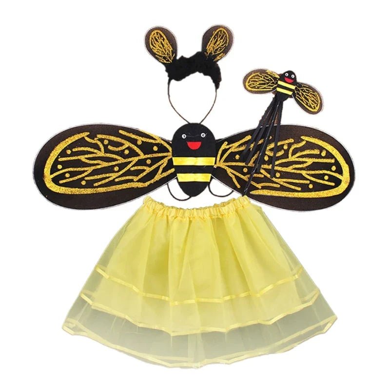 Tutu Fairy Costume Set with Wings, Wand & Headband for Girls
