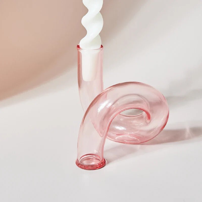 Clear Glass Vase Candle Holder for Weddings & Home Decor