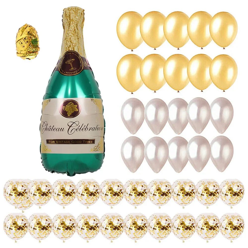 Gold Confetti Balloons Party Décor Set 42Pcs - Ideal For Events
