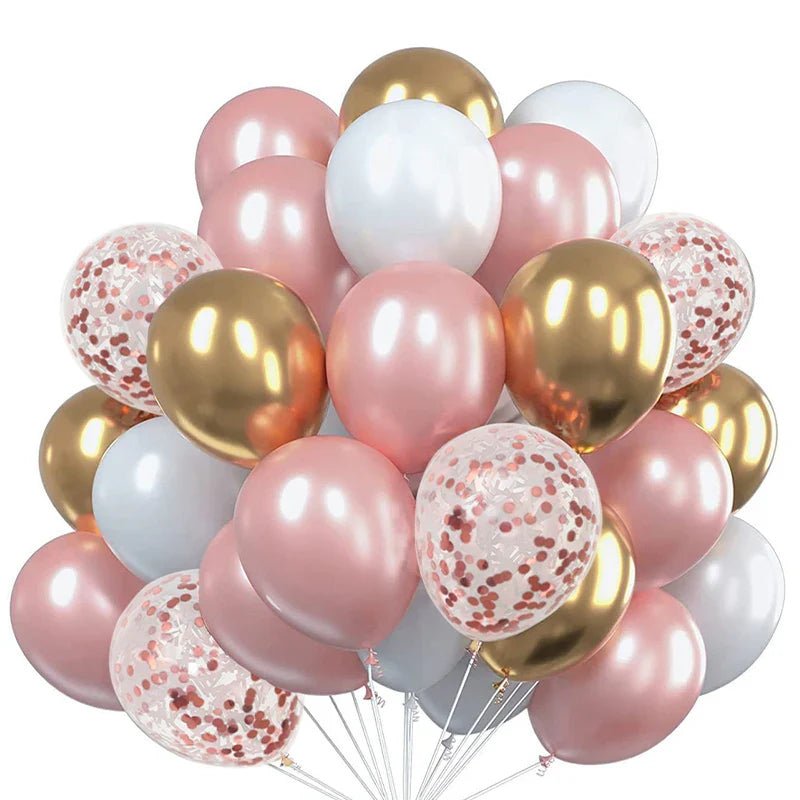 10-Inch Gold Confetti Metallic Balloons - Elegant Party Decor