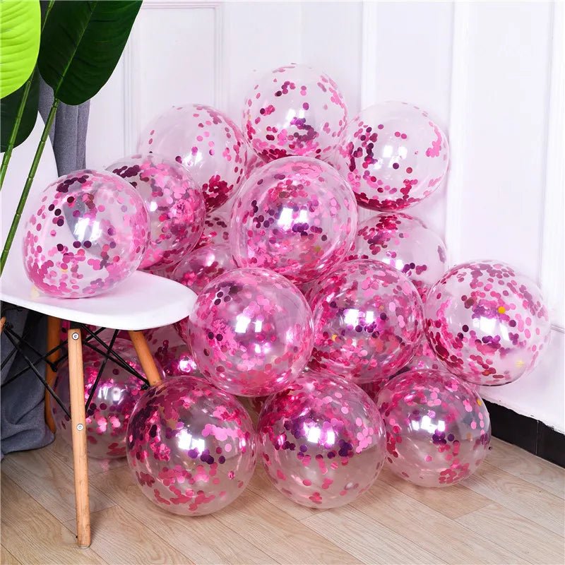 12-Inch Gold Star Confetti Latex Balloons - Perfect For Weddings