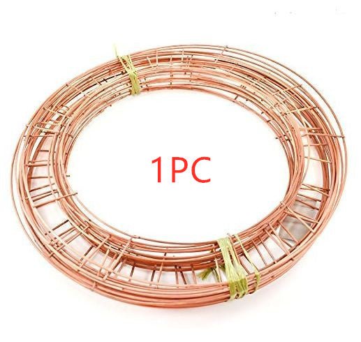 Golden Christmas Wreath 12-Inch - Durable Metal Wire