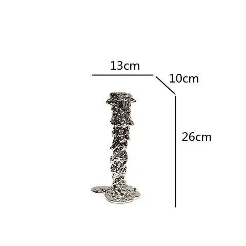 Elegant Golden Resin Candle Holder – Unique Melt Shape Design