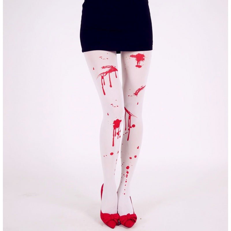 Unique Bloody Pantyhose with Skull Design for Halloween