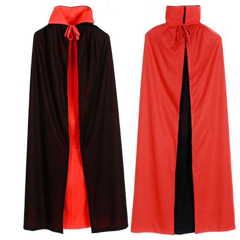 Red And Black Costume Cloak For Halloween - Spooky Prop