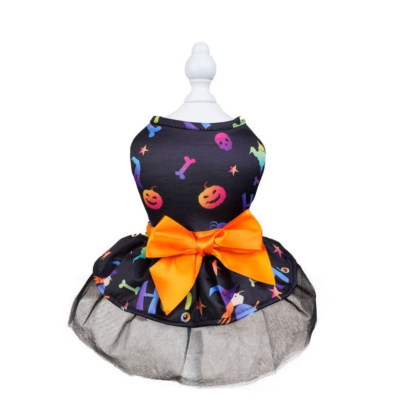 Colorful Dog Cape with Skull Design - Durable & Easy