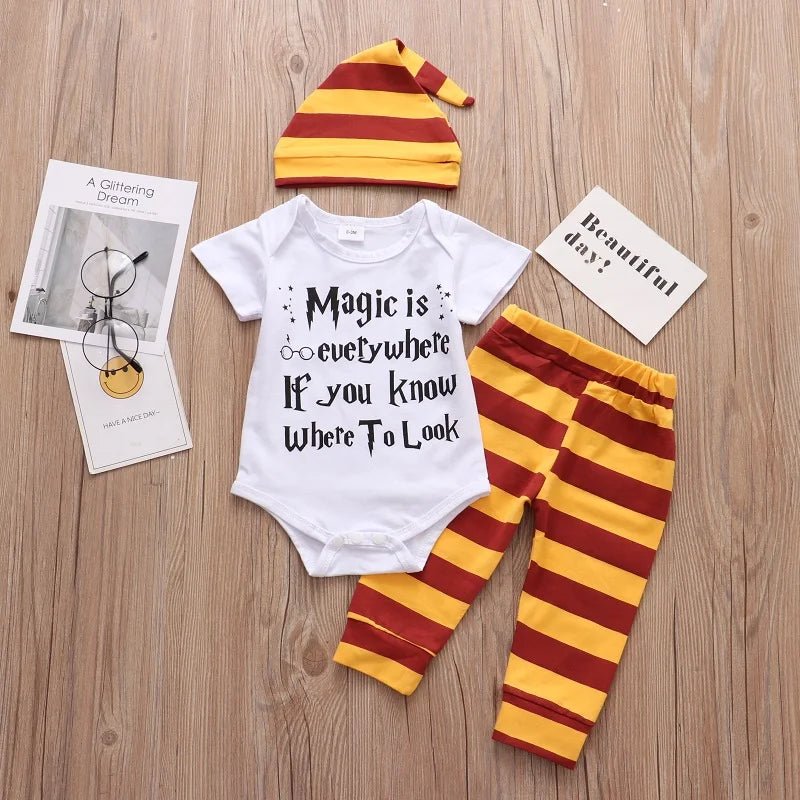 3-Piece Baby Wizard Costume Set - Cotton & Polyester Outfit