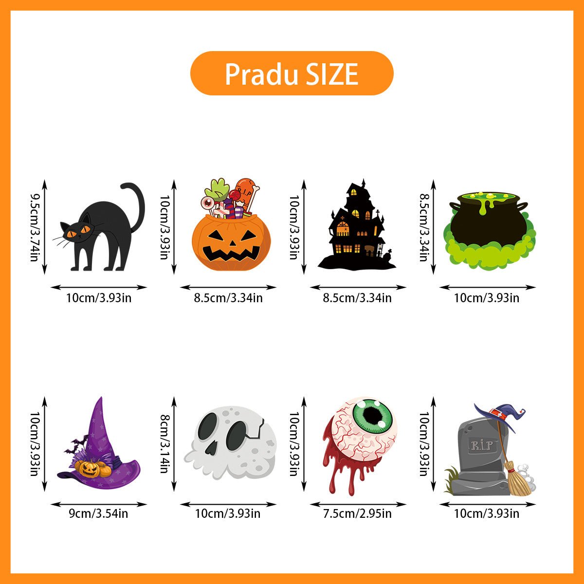 8-Piece Spooky Decor for Halloween Pendant Set – Indoor/Outdoor