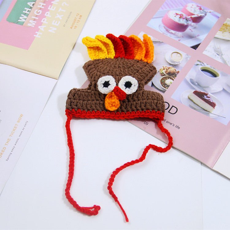 Hip Hop Style Pet Costume For Cats And Dogs - Warm Knitted Wool Hat