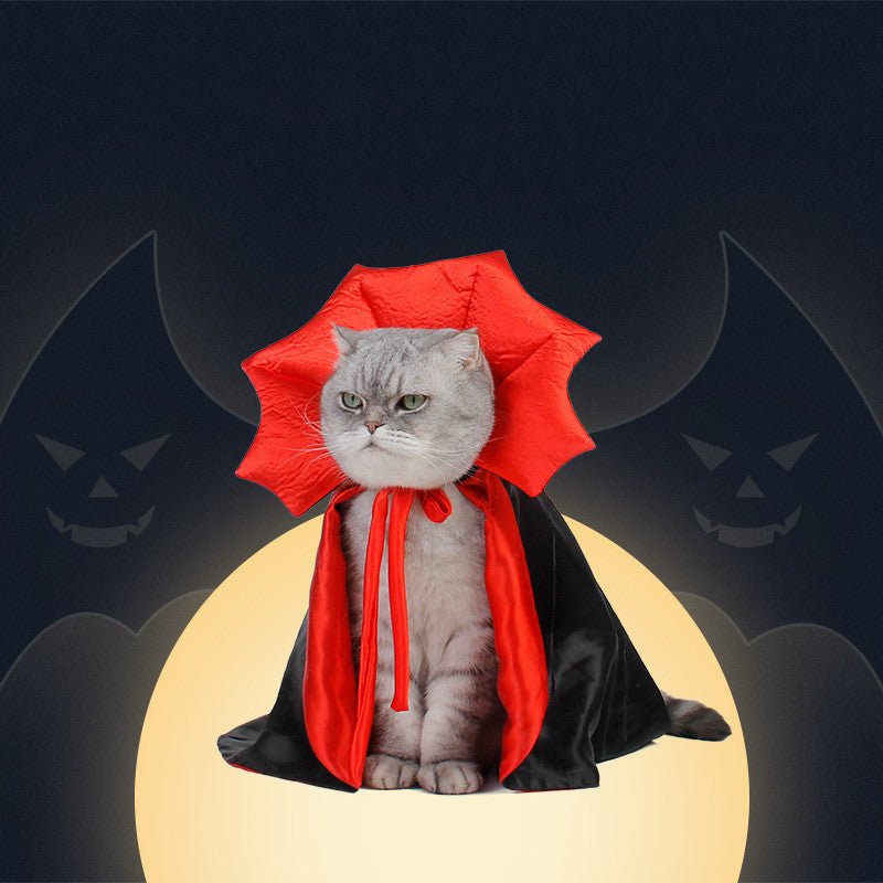 Vampire Pet Costume Cape - Lace Trim, Adjustable 29-35cm