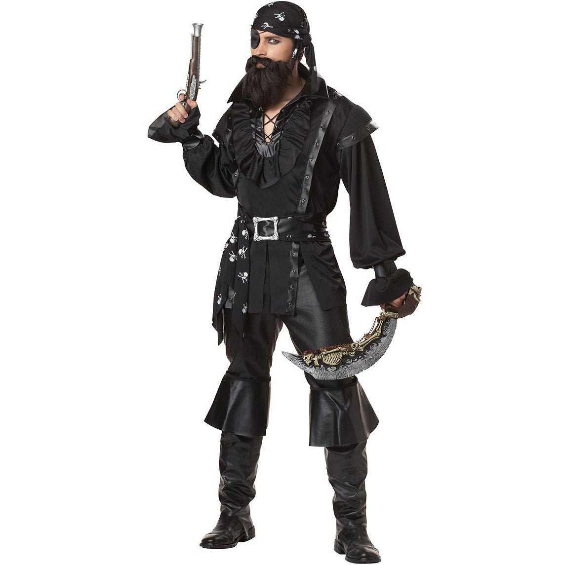 Halloween Pirate Outfit - Premium Male Costume with Accessories