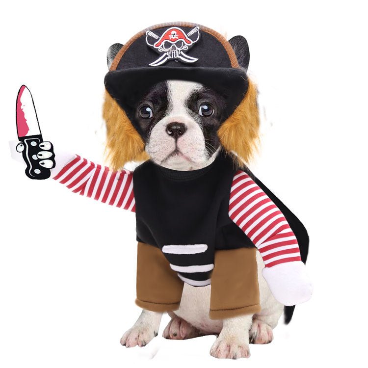 Pirate Pet Costume Set - Adorable Outfit & Hat for Halloween