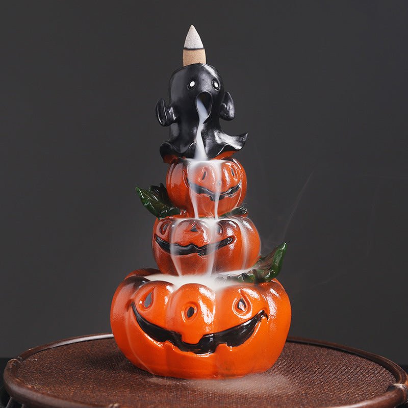 Halloween Incense Burner – Pumpkin Backflow Design for Spooky Atmosphere & Relaxation