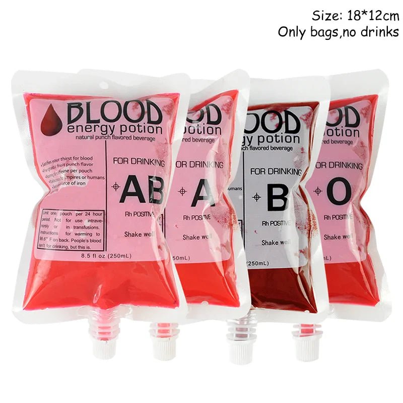 Skull Vampire Blood Drink Bags - Unique Halloween Drink Props