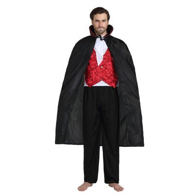 Halloween Vampire Costume Set: Cloak, Jacket & Trousers