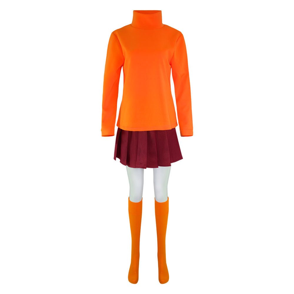 Velma Halloween Costume Set for Women with Wig & Accessories