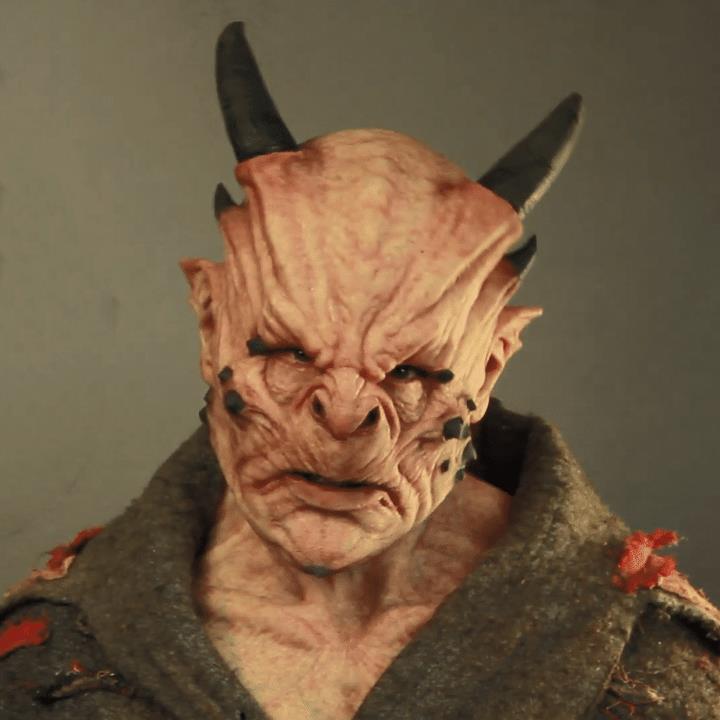 Warcraft Cosplay Mask - Realistic Halloween Horns in Latex