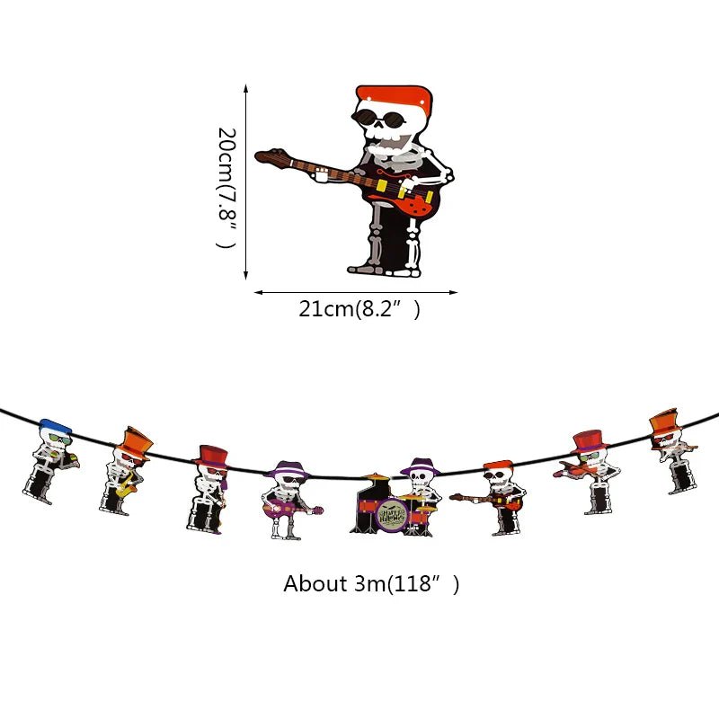 Happy Halloween Banner Garland - Premium Decorative Décor