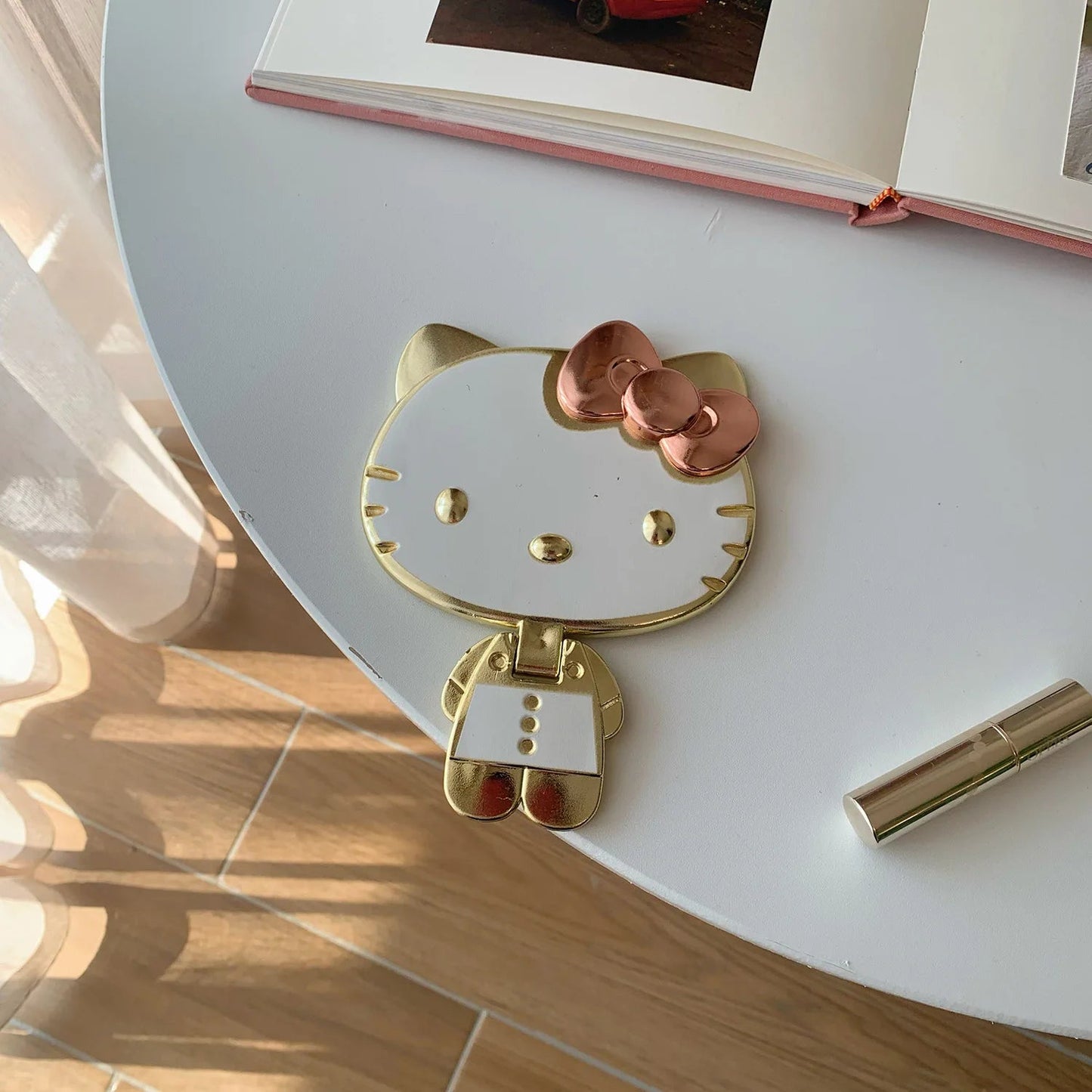 Hello Kitty Portable Folding Mirror - Cute Handheld Makeup