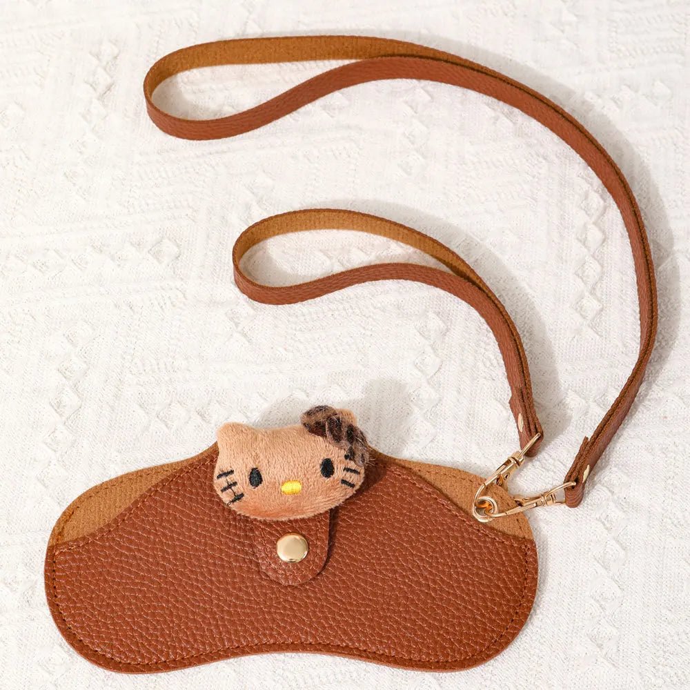Cute Eyeglasses Protector Case with Lanyard - Hello Kitty