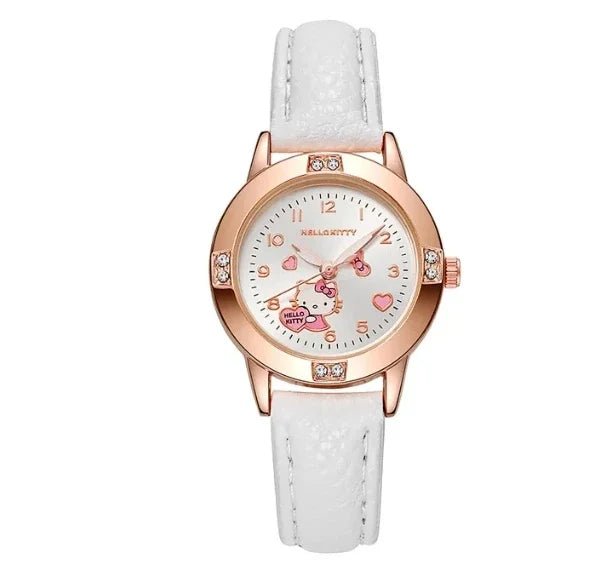 Kawaii Quartz Watch with Hello Kitty & Cinnamoroll Design