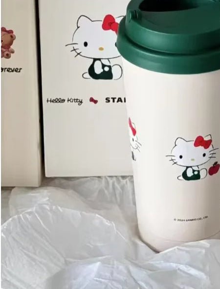 Hello Kitty Leopard Insulated Cup 473ml - Kawaii Steel Mug