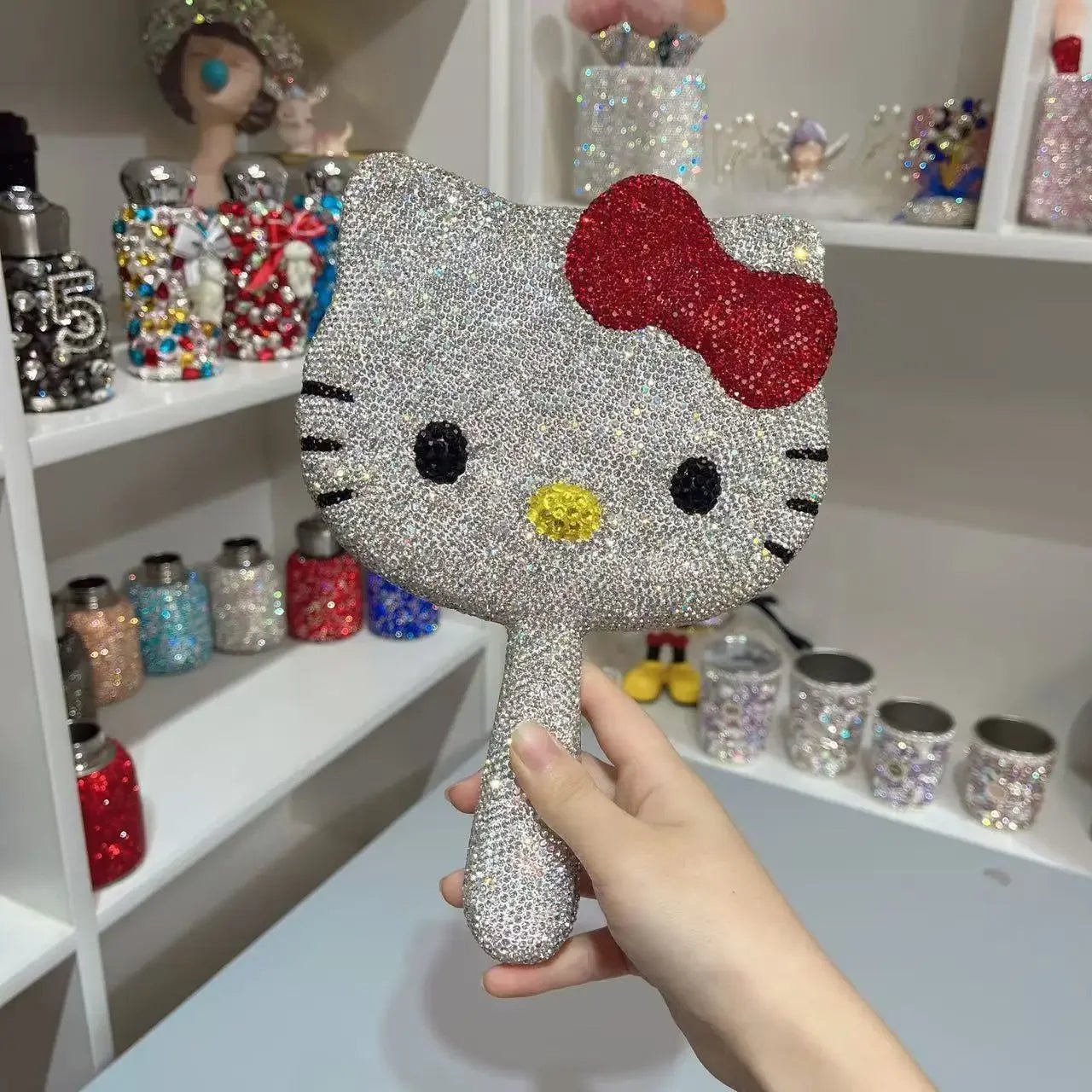Hello Kitty Diamond Princess Makeup Mirror Gift For Girls