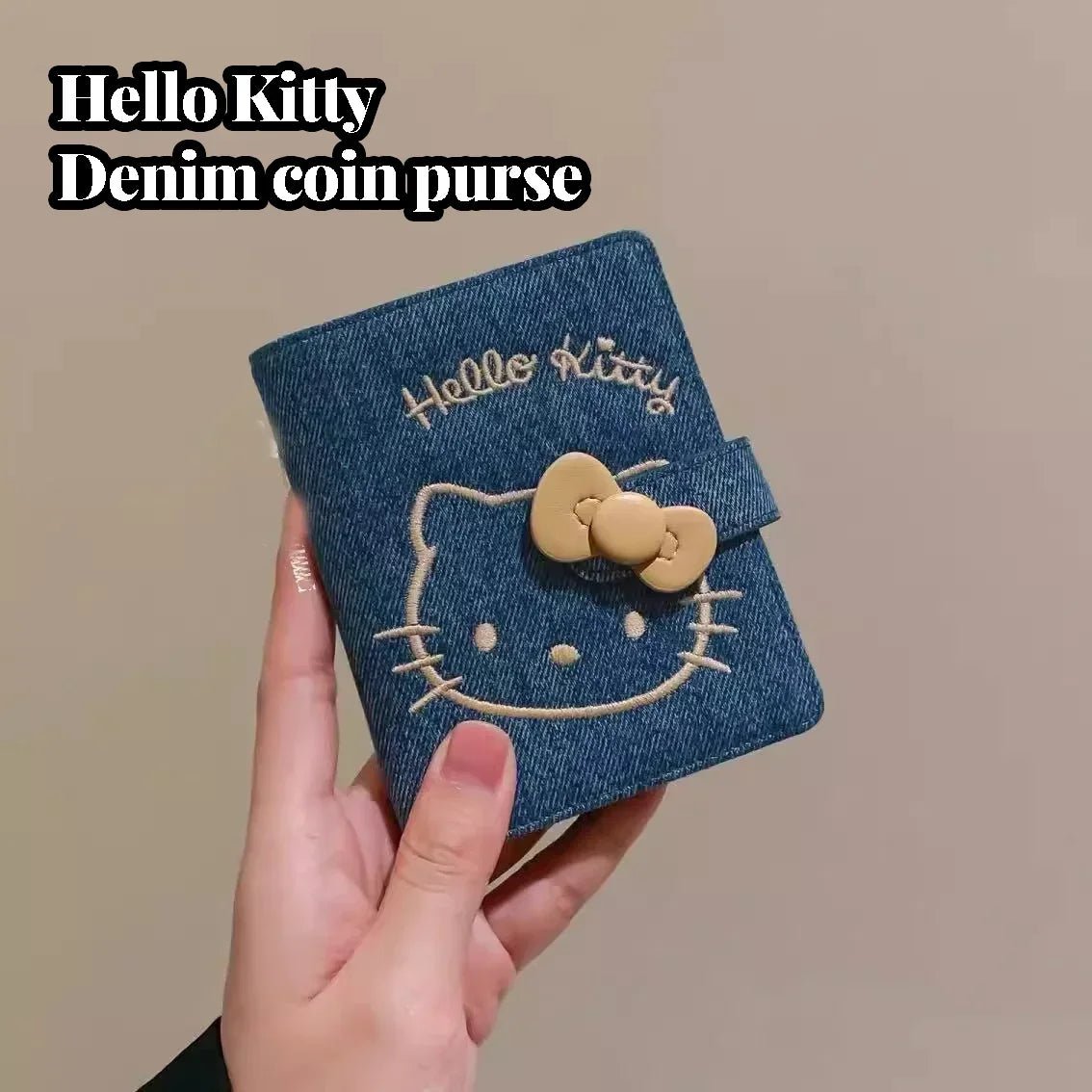 Hello Kitty Floral Embroidery Wallet - Kawaii Coin Purse