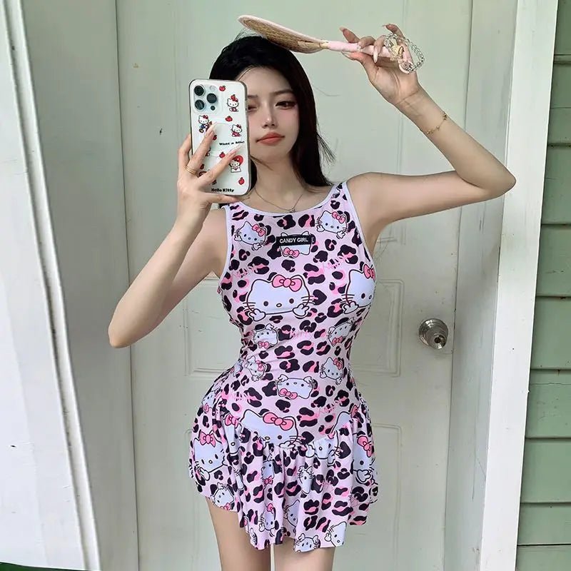 Hello Kitty Swimsuit - Sporty One-Piece Swimwear for Girls