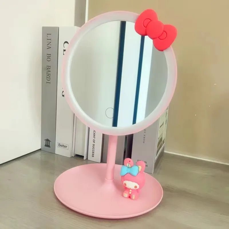 Hello Kitty LED Vanity Mirror - Cute Sanrio 3-Color Light