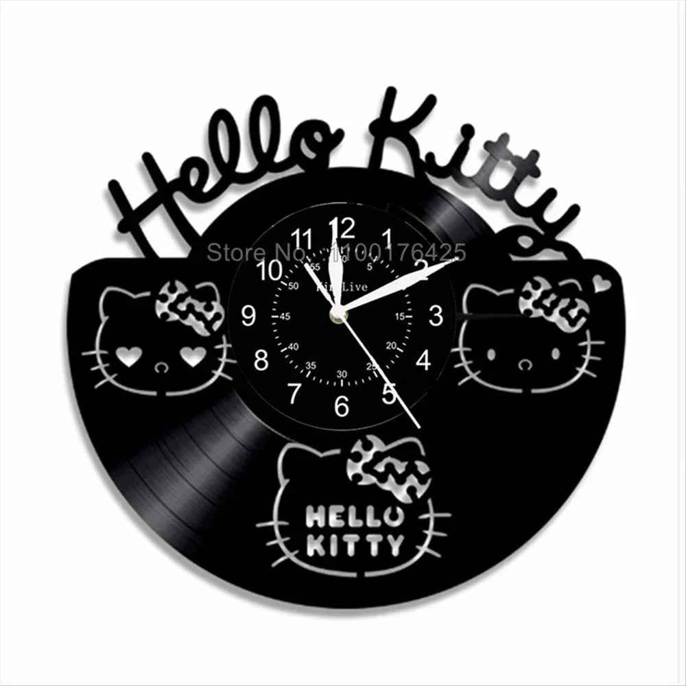 Hello Kitty LED Wall Clock - Vintage Kids Room Decor