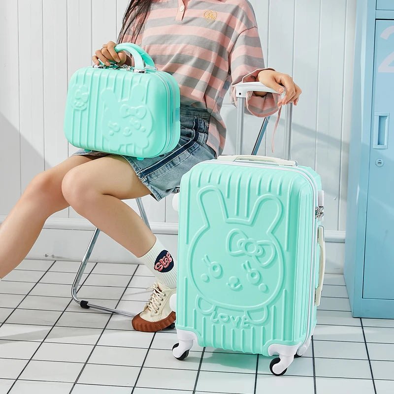 Hello Kitty Suitcase - Cute Hardshell Luggage with Wheels & Lock