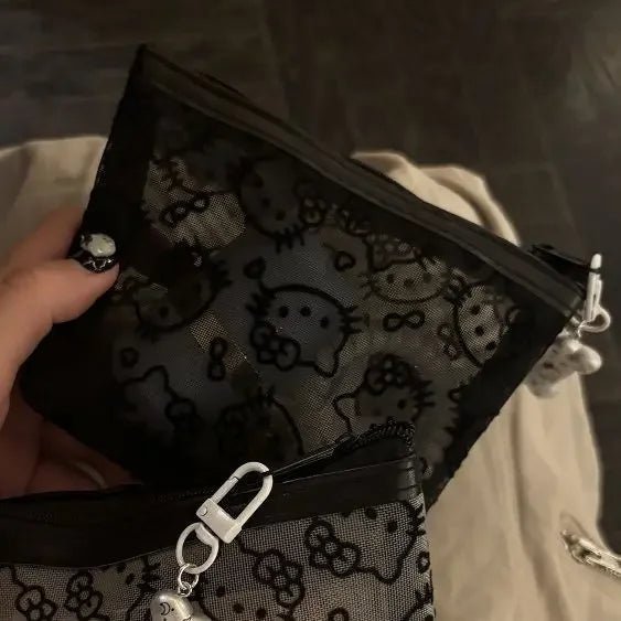 Hello Kitty Storage Bag – Cute Mesh Coin Purse & Organizer