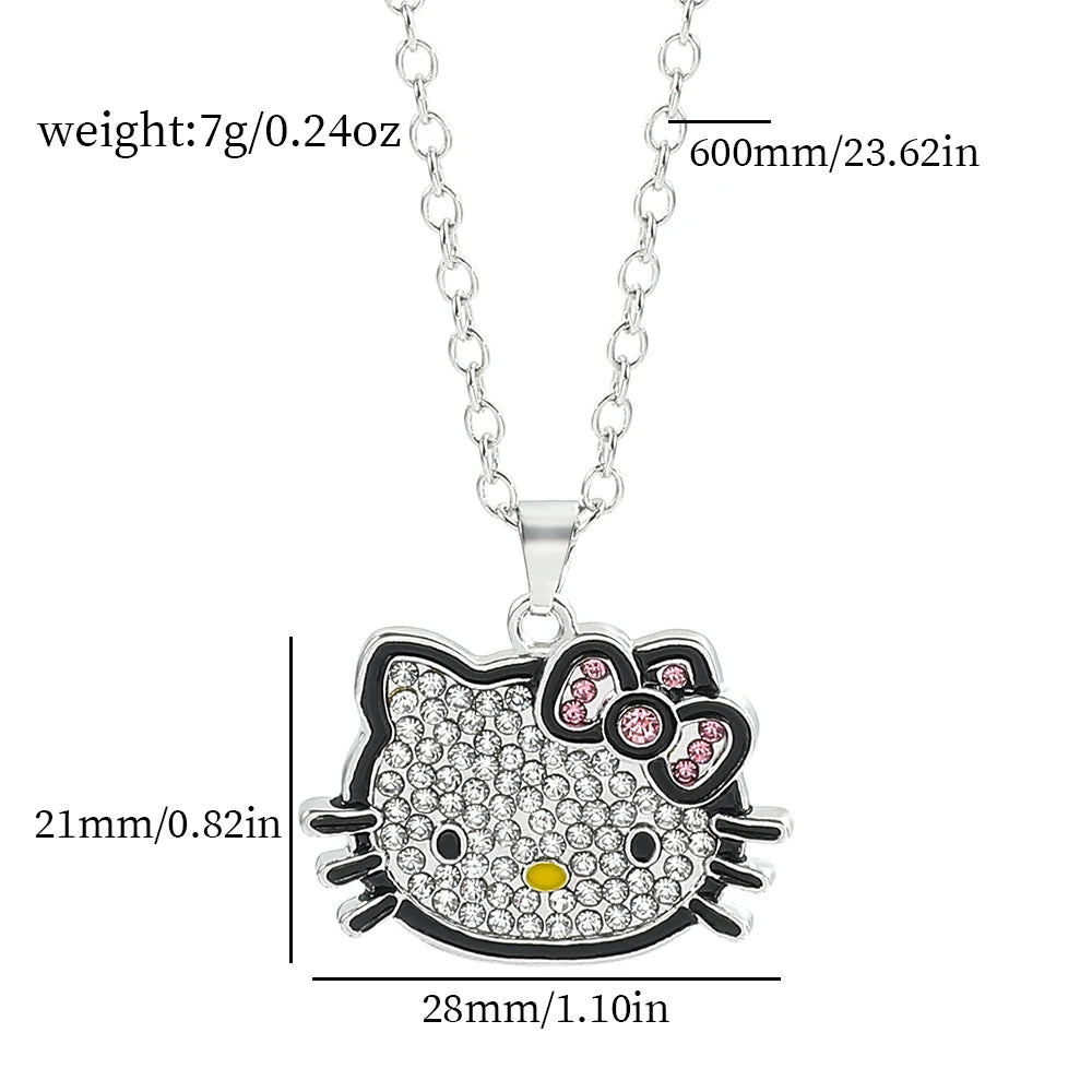 Hello Kitty Necklace - Adorable Cartoon Pendant Chain
