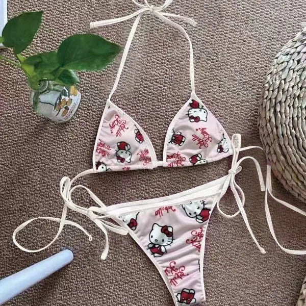 Hello Kitty Push Up Bikini Small Bust | Cute 2-Piece Swimsuit