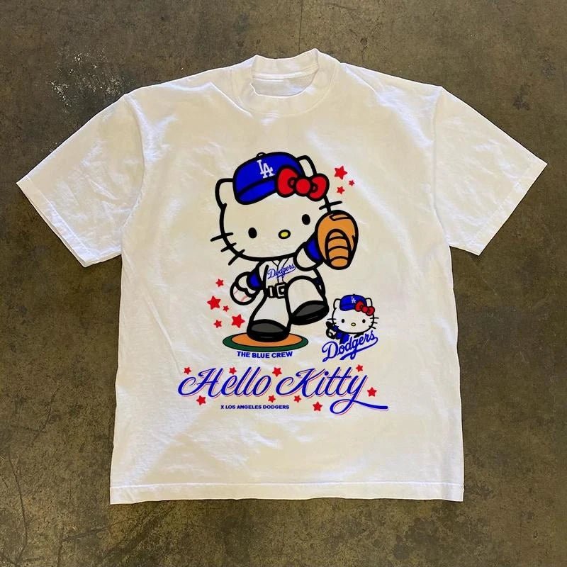 Hello Kitty Cute Cartoon T-Shirt - Summer Loose Fit Tee