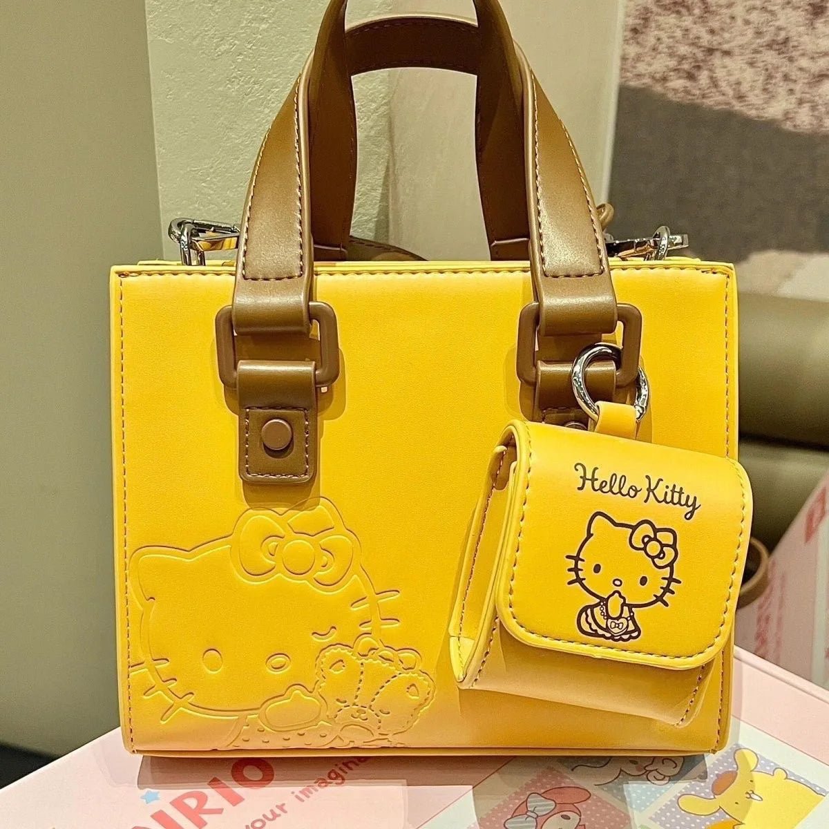 Hello Kitty Handbag - Kawaii Crossbody with Headphone Pouch