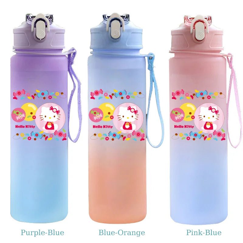 Hello Kitty 750ML Water Bottle with Straw - Cute Travel Cup