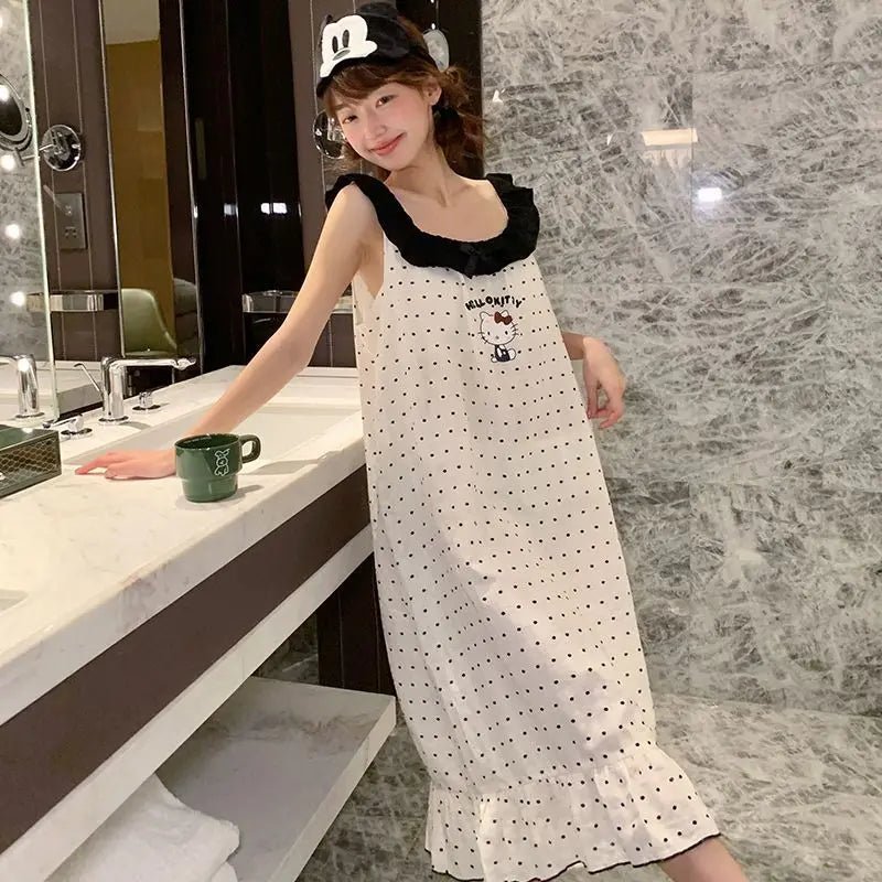Hello Kitty Soft Fabric Nightgown for Summer Sleep