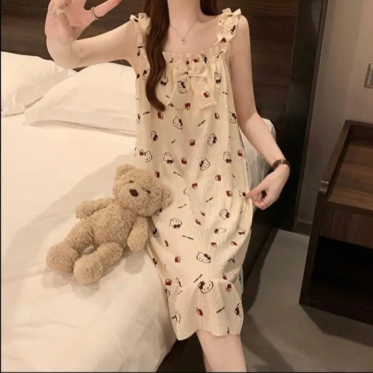 Adorable Girls Nightgown | Hello Kitty Kawaii Design
