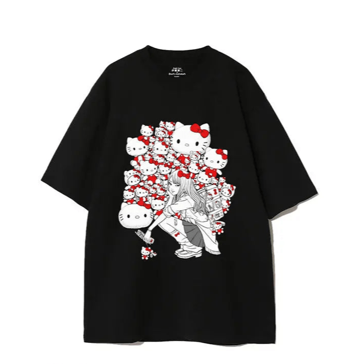 Cute Anime T-Shirt: Hello Kitty Tomie Unisex Retro Tee