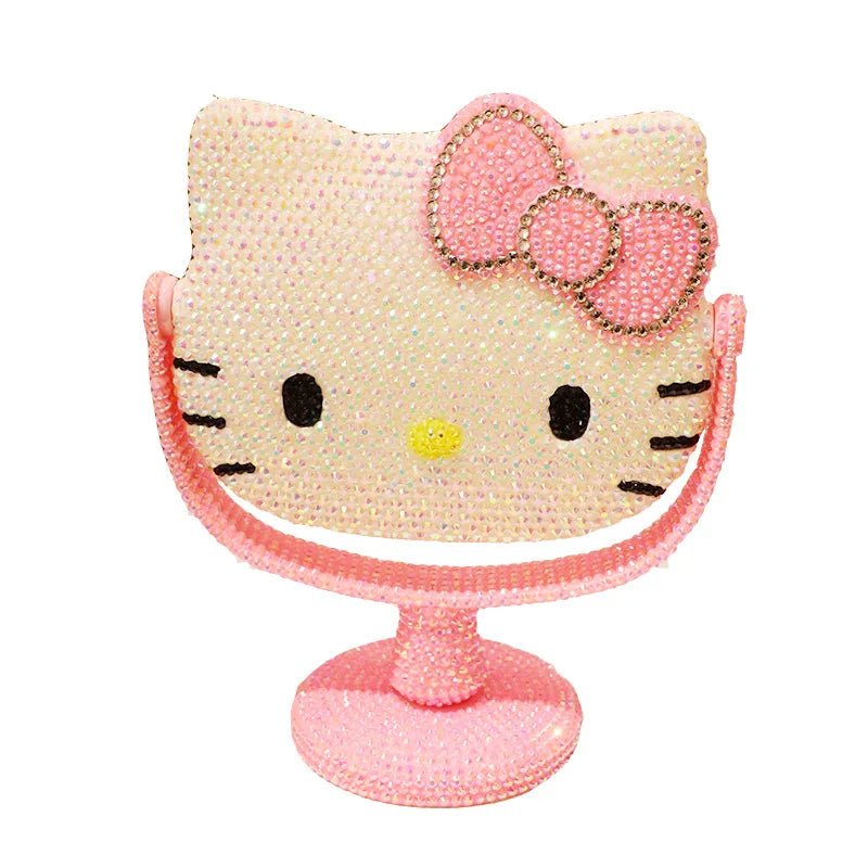 Hello Kitty Pink Handheld Mirror with Rhinestones