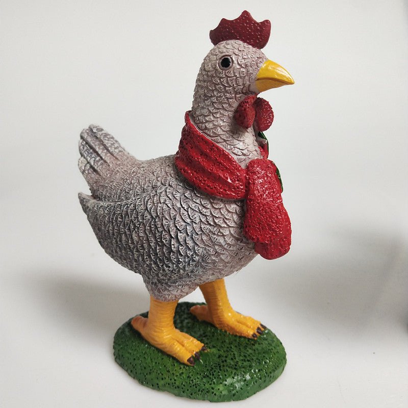 Whimsical Chicken Ornament - Adorable Holiday Scarf Decor