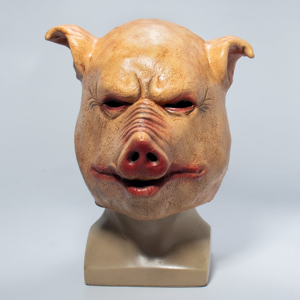 Realistic Pig Head Mask - Scary Halloween Costume Accessory