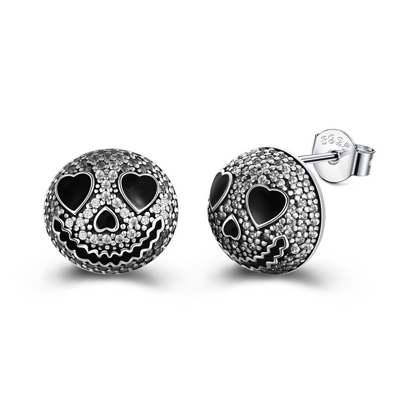 Jack Skellington Silver Earrings - Gothic Nightmare Jewelry